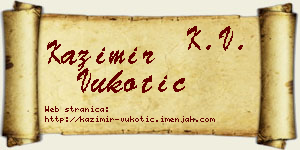 Kazimir Vukotić vizit kartica